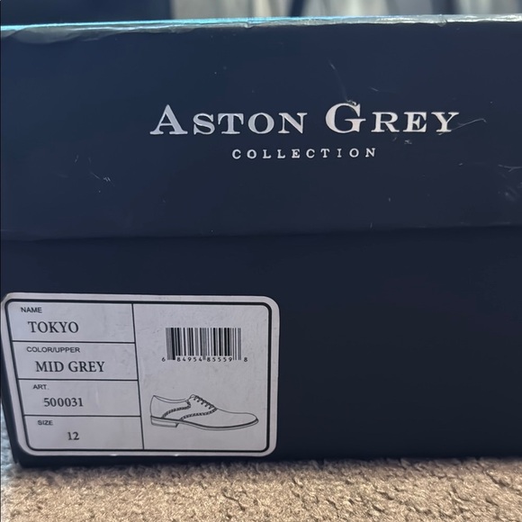 👞 Aston Grey “Tokyo” Dress Shoes – Mid Grey – Size 12 - Picture 10 of 10